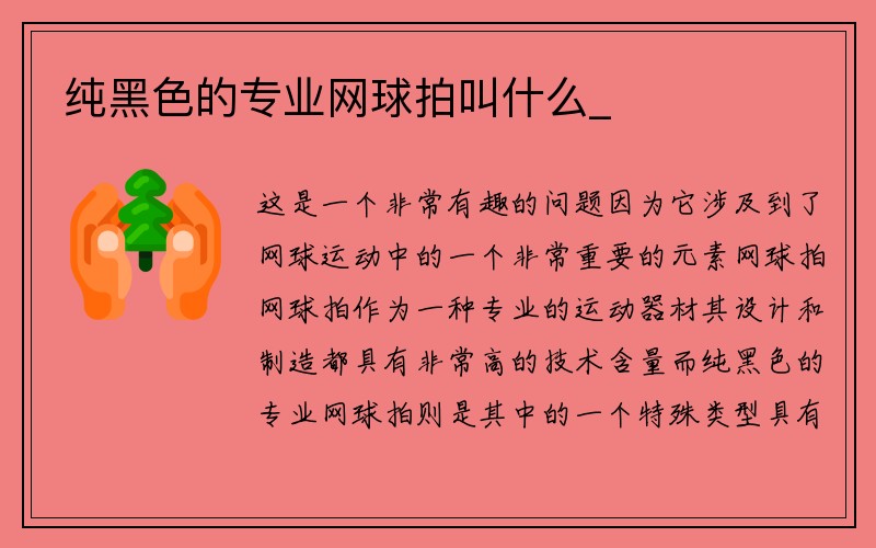 纯黑色的专业网球拍叫什么_