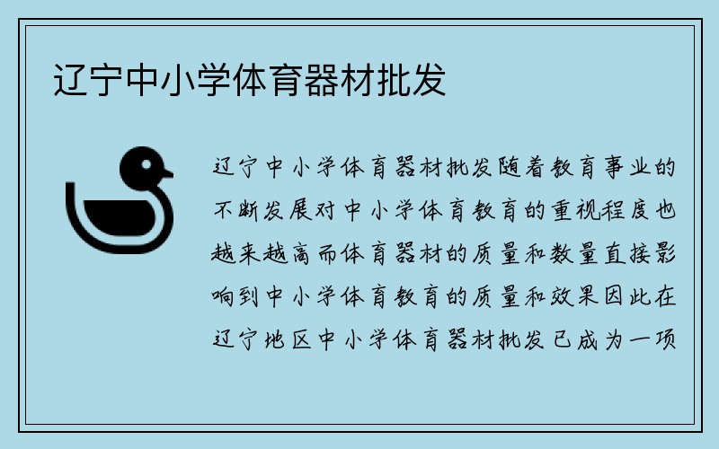 辽宁中小学体育器材批发